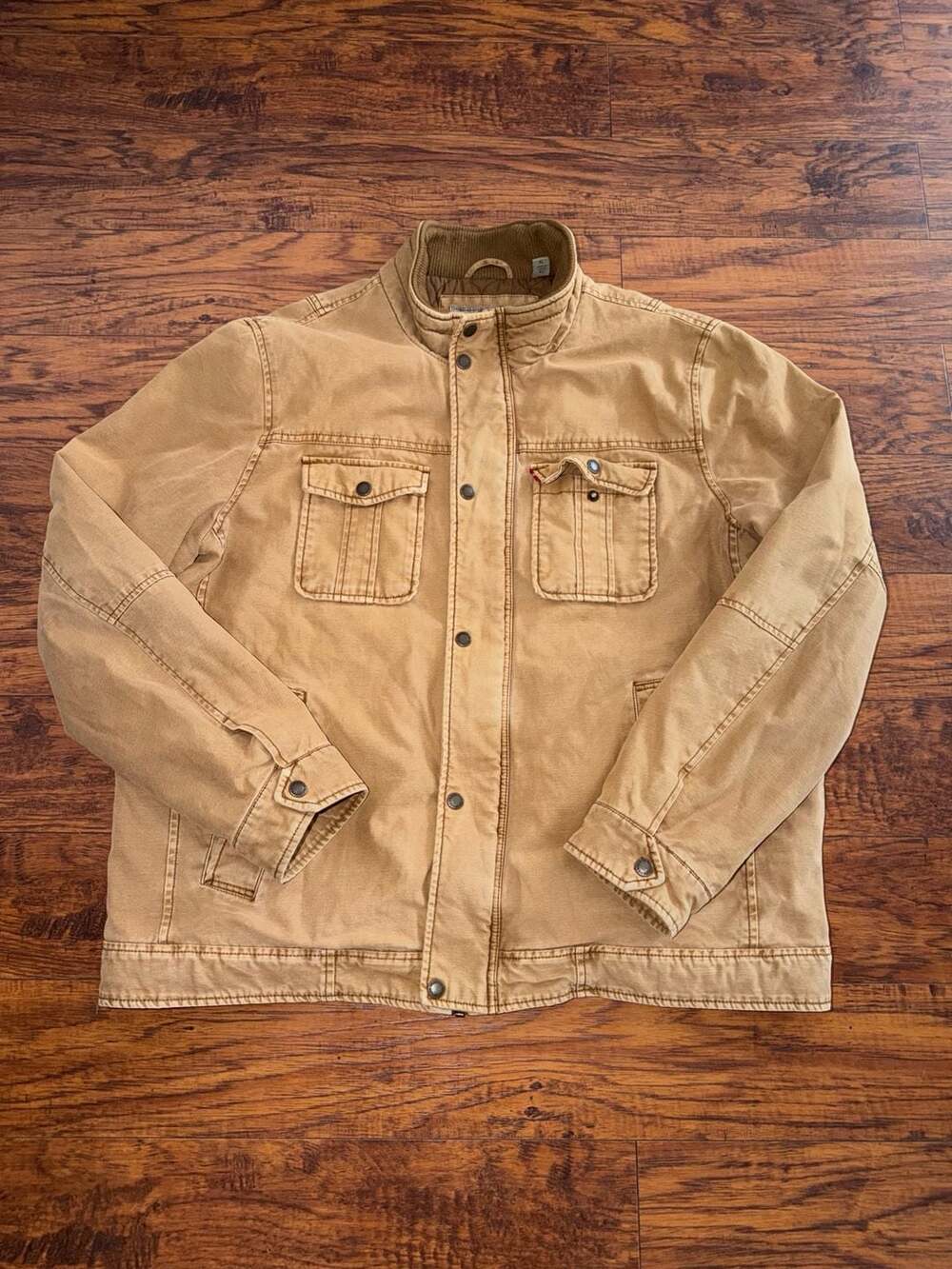 Levi's Men's Brown Cotton Canvas Quilted Field Utility Jacket Size XL